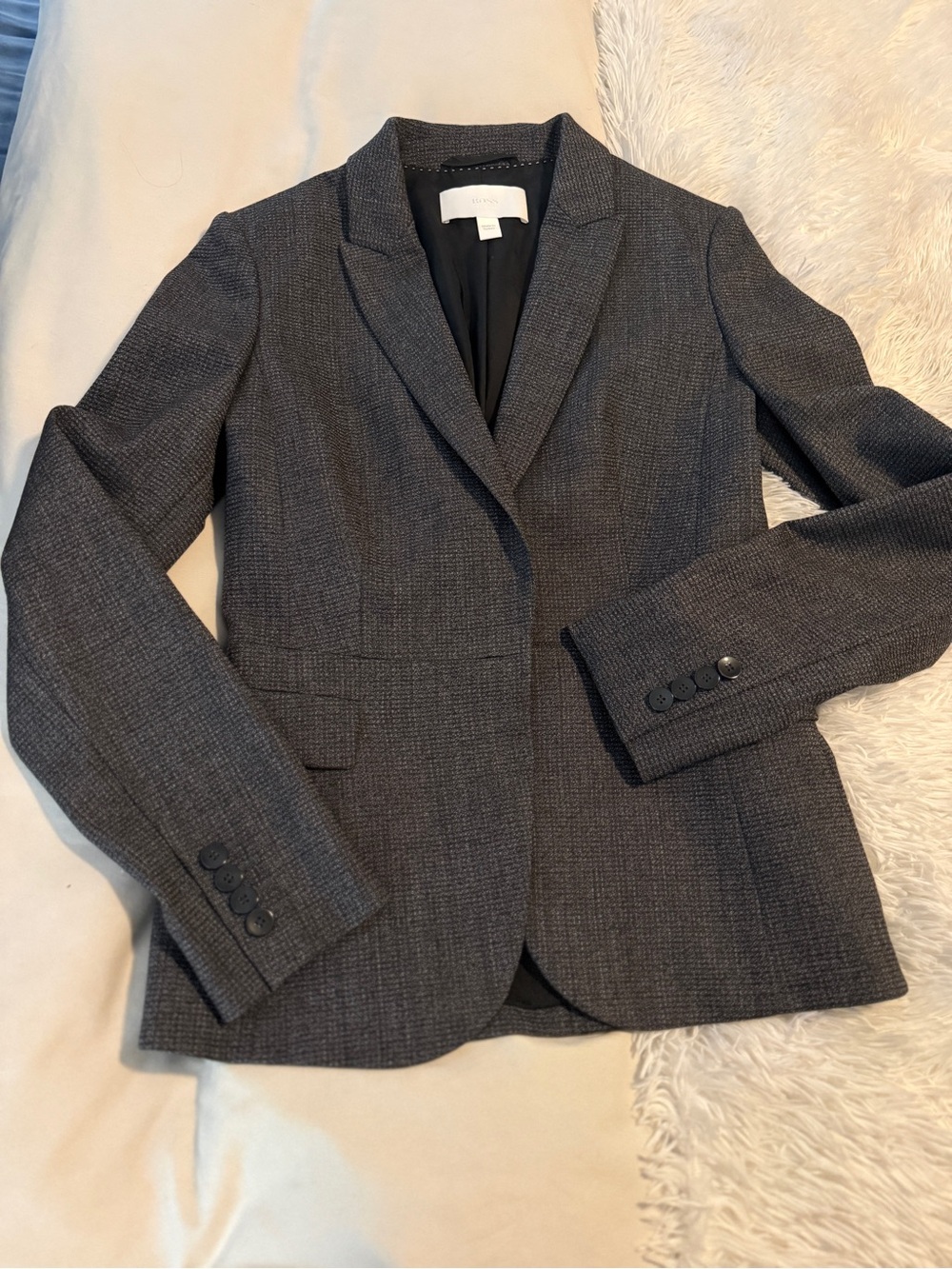 Boss By Hugo Boss Women’s Jiabina /Jabina Grey Wool Blazer Size 2 Style 50323753